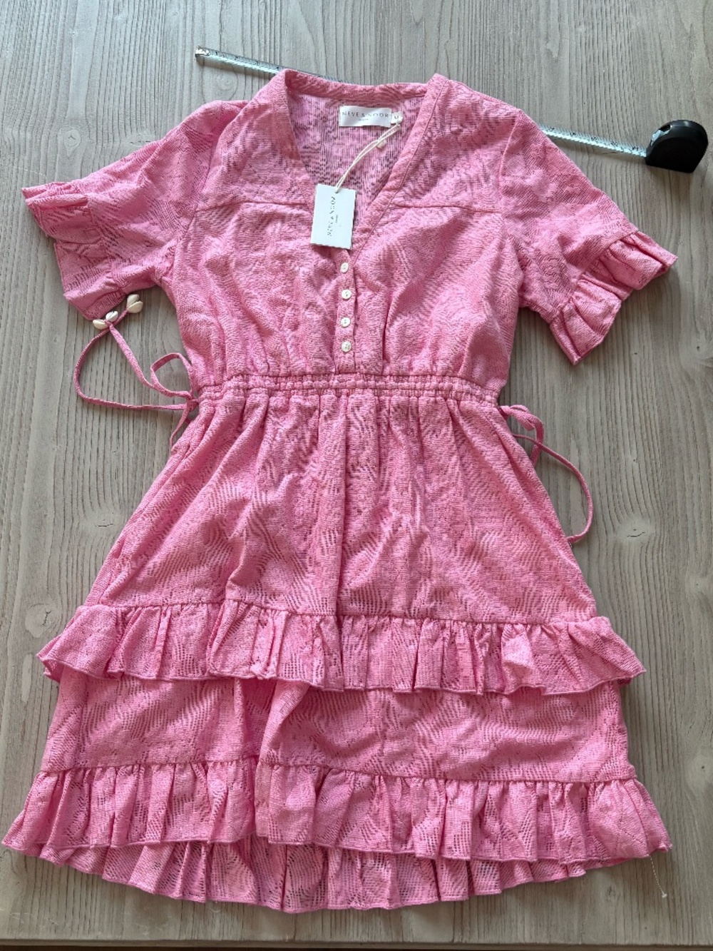 NWT NEVE & NOOR Pink Ruffle Dress
